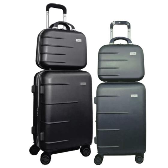 Kit 2 Malas De Viagem Bordo 10 Kilos Rodas Giratórias 360 Fibra ...