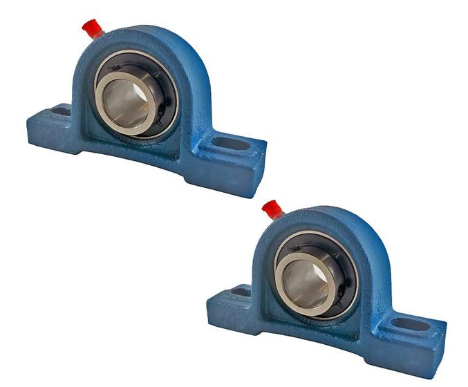 Imagem de Kit 2 Mancal Pedestal P204 Com Rolamento 20mm