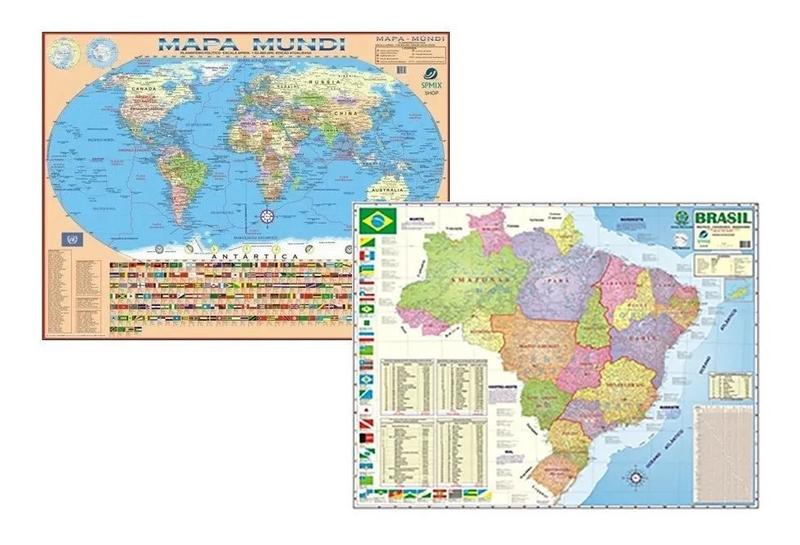 Kit 2 Mapa Mundi Brasil Escolar Atlas Rodoviário Estatístico Spm No Magalu Magazine Luiza 7568