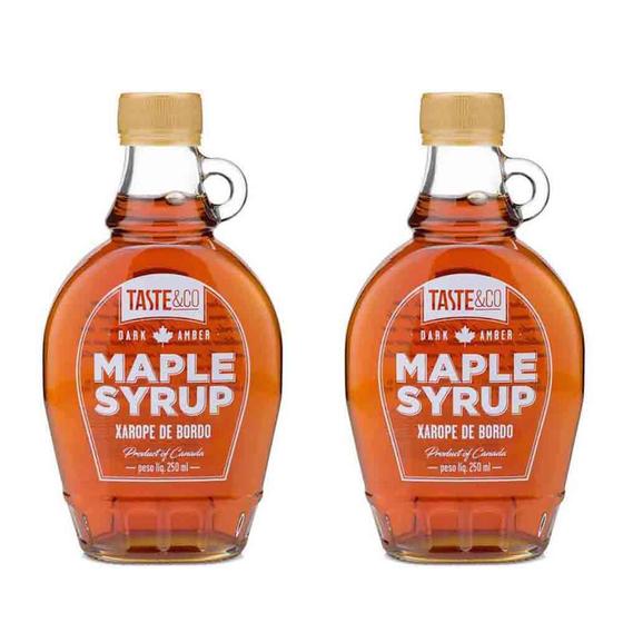 kit 2 Maple Syrup Xarope de Bordo Taste & Co 100 Puro 250ml Xarope de Bordo / Maple Syrup