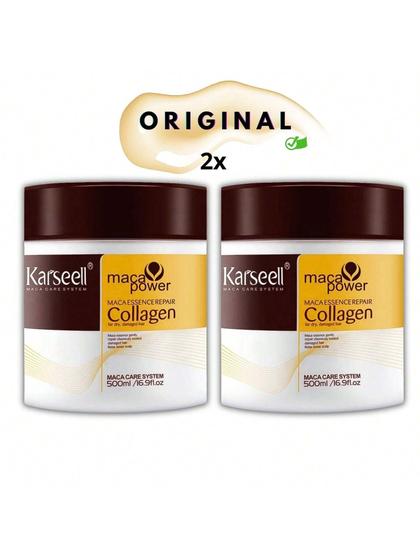 Imagem de Kit 2 Máscara Hidratação Karseell Collagen 500ml