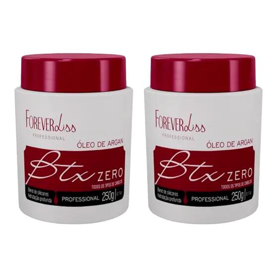 Imagem de Kit 2 Máscaras Btx Volume Zero Argan Oil Forever Liss 250g