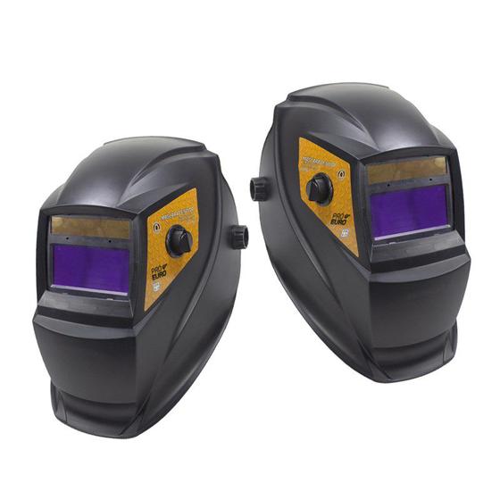 Imagem de Kit 2 Máscaras De Solda Automática Preta com Regulagem - Pró Euro