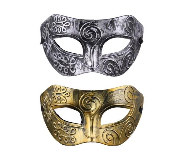 Imagem de Kit 2 Máscaras Gladiador Baile Festas Carnaval 50 Tons Cor Dourado E Prateado