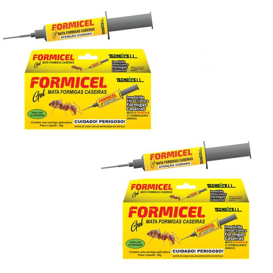 Imagem de Kit 2 Mata Formiga Seringa Gel Formicel 10g