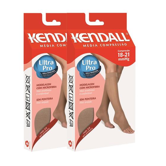 Kit 2 Meia Kendall 3/4 Media Compressão Feminina 1871 Mel Menor preço em Kit 2 Meia Kendall 3/4 Media Compressão Feminina 1871 Mel