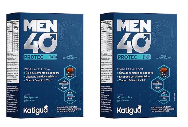 Imagem de Kit 2 Men 40 Protec 60 Capsulas Licopeno Selênio - Katigua