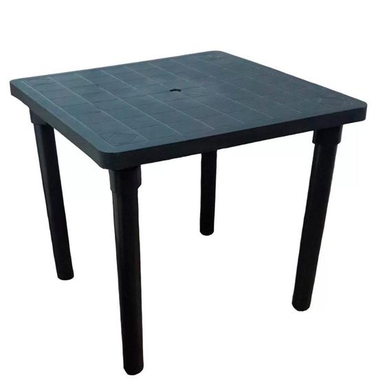 Kit 2 Mesa Plástica Quadrada Desmontável Preta 83cm Gibafer Menor preço em Kit 2 Mesa Plástica Quadrada Desmontável Preta 83cm Gibafer