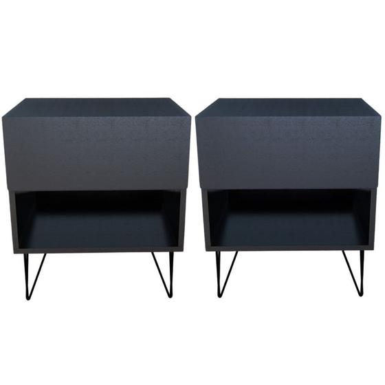 Kit 2 Mesas de Cabeceira Retrô Preta hairpin legs Gaveta Sup é boa?