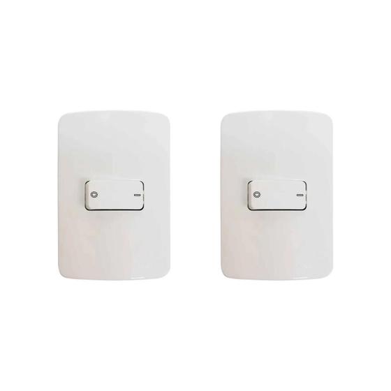 Imagem de Kit 2 - mg b3 conj 1 int simples bipolar 4x2 10a branco