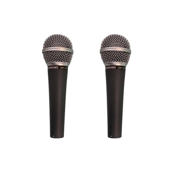 Imagem de Kit 2 Microfone Dinâmico Soundvoice Sm-58Lc
