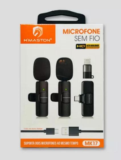 Imagem de Kit 2 Microfone Duplo Profissional De Lapela Anti Ruído Tipo C