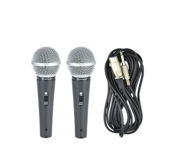 Kit 2 Microfone profissional dinamico com fio M-58 Sm-58 + cabo 5 metros é boa?
