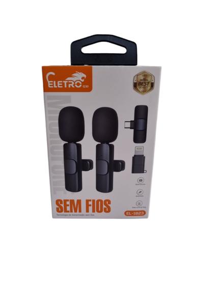 Kit 2 Microfones Duplo Profissional Lapela EL-1823 Menor preço em Kit 2 Microfones Duplo Profissional Lapela EL-1823