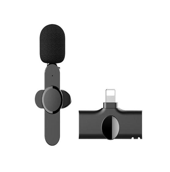 Imagem de KIT 2 Microfones Lapela Wireless Sem Fio K9 Vlog Tipo-C ou Iphone