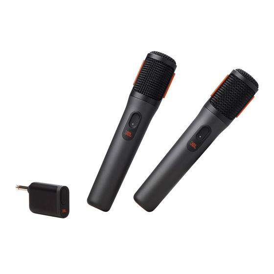Imagem de Kit 2 Microfones Sem Fio JBL PartyBox Wireless Mic - Preto JBLPBWIRELESSMIC