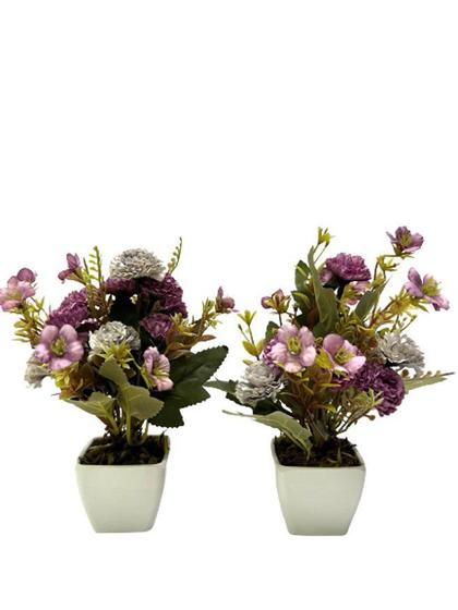 Kit 2 mini arranjos de flores artificiais decoração lembrancinha tons de  rosa lilás e roxo - JL FLORES ARTIFICIAIS - Flores Artificiais - Magazine  Luiza