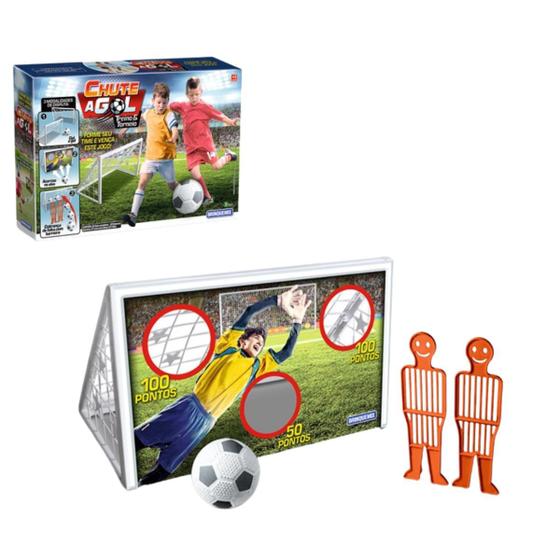 Imagem de Kit 2 Mini Traves Infantil + 1 Bola De Futebol + 2 Barreiras Chute a Gol