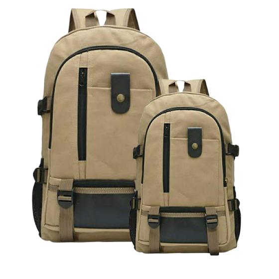 Kit 2 Mochilas de Lona Masculina Feminina Casual QL-096 Menor preço em Kit 2 Mochilas de Lona Masculina Feminina Casual QL-096