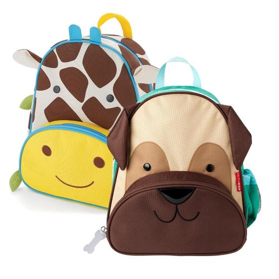 Imagem de Kit 2 Mochilas Zoo Cachorro Pug e Girafa Skip Hop