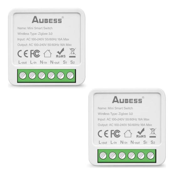 Imagem de Kit 2 Módulos Interruptor Zigbee Mini Alexa Google Home
