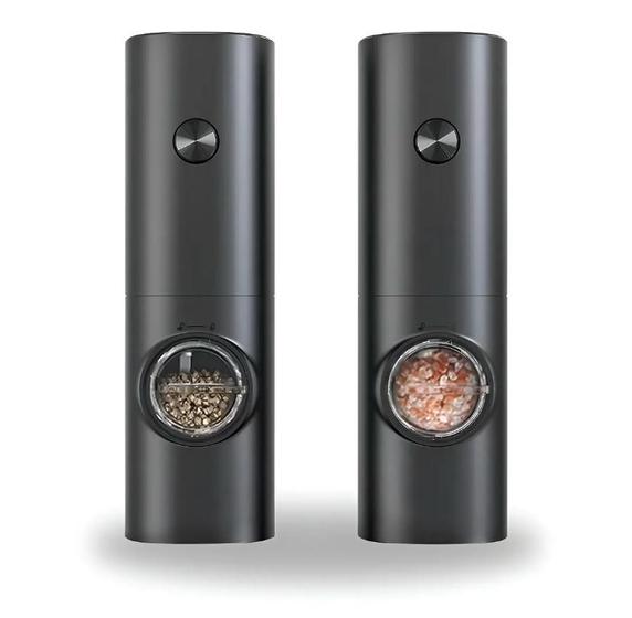 Kit 2 Moedores Elétricos Ajustáveis Sal Pimenta E Temperos Cozinha Gourmet