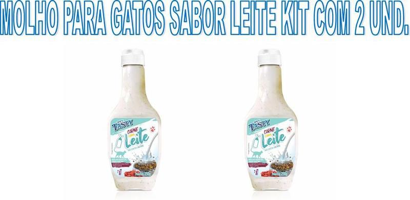 Imagem de Kit 2  molhos para ração de gatos  sabor leite