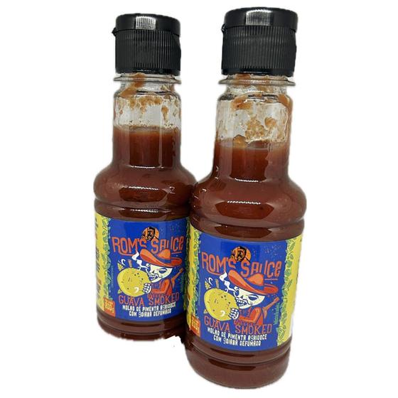 Imagem de Kit 2 Molhos Pimenta Goiaba Defumada Guava Smoked Rom's Sauce 200g