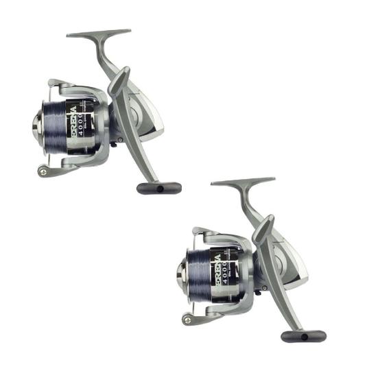 Imagem de Kit 2 Molinetes Pesca Serena 4000 FD 3 Rol Marine Sports com Linha