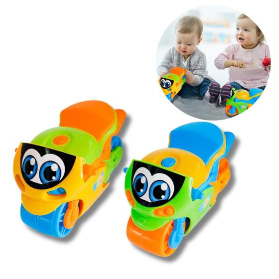 Imagem de Kit 2 Motos Baby Mini Brinquedo Infantil Corrida Com Som