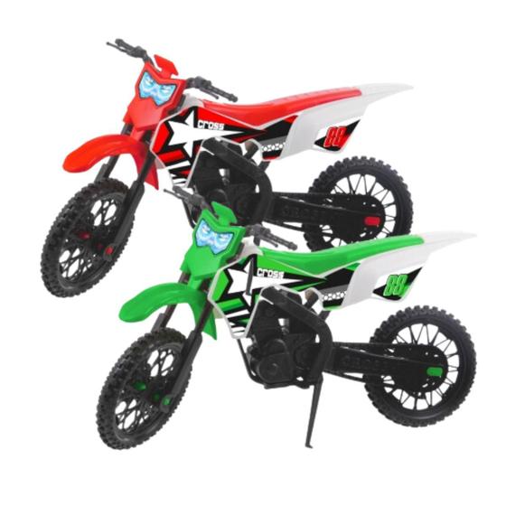 Imagem de Kit 2 Motos Trilha Brinquedo Grande Realista Presente Menino 3 anos