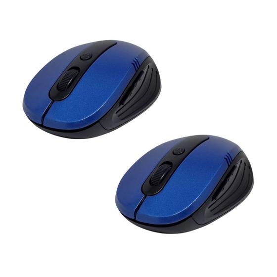 Imagem de Kit 2 Mouse Sem Fio Para Pc E Notebook 2.4ghz Optico Ate 10 Metros Wireless