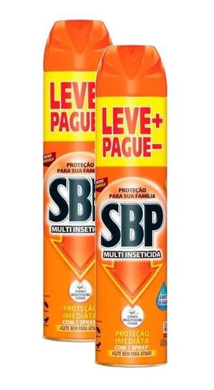 Imagem de kit 2 Multi inseticida Sbp Aerossol Sem Cheiro 450ml Cada