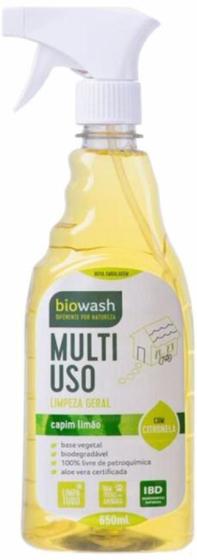 Imagem de Kit 2 Multiuso Capim Limão Biodegradável Biowash 650Ml