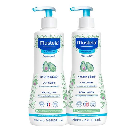 Kit 2 Mustela Hydra Bebê com Abacate Orgânico 500ml