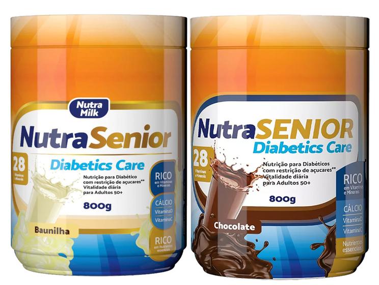 Imagem de Kit 2 Nutra Senior Diabetics Care 800g-28 Vitaminas E minerais