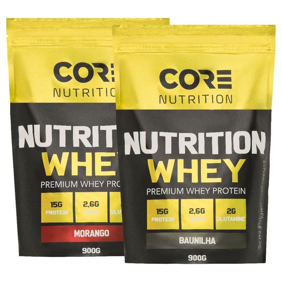 Imagem de Kit 2 Nutrition  Whey Core Nutrition 900g
