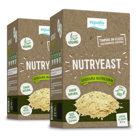 Imagem de Kit 2 Nutryeast Levedura Nutricional Equaliv 10 sachês