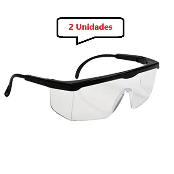 Imagem de Kit 2 óculos Protetor Epi Incolor Haste Regulagem Com CA
