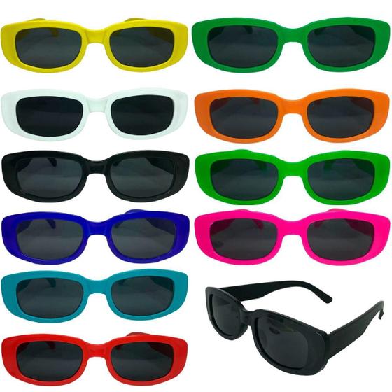 Imagem de Kit 2 Óculos Retro Vintage Retangular Quadrado Moda Sortido