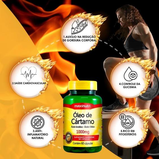 Imagem de Kit 2 Óleo de Cartamo 1000mg com 60 Capsulas Maxinutri