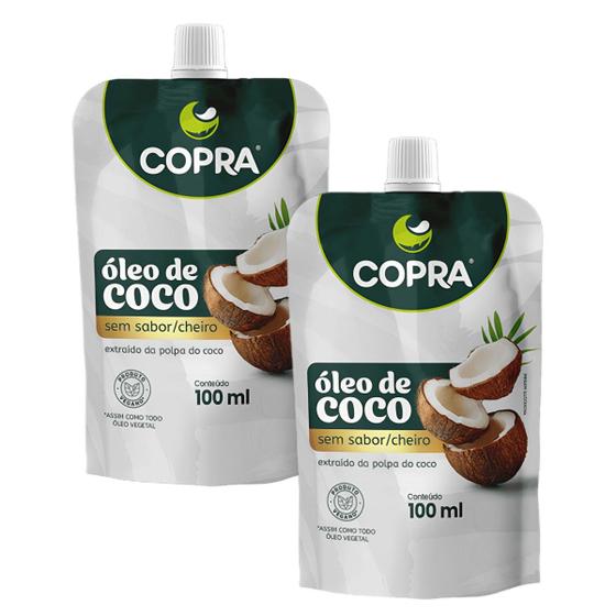 Imagem de Kit 2 Óleo De Coco Sem Sabor Sem Cheiro Copra 100ml