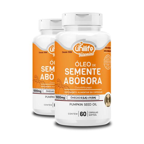 Imagem de Kit 2 Óleo de Semente de Abóbora Unilife 60 cápsulas