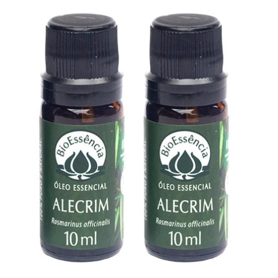 Imagem de Kit 2 Óleo Essencial Alecrim 100% Puro e Natural Bioessencia 10ml