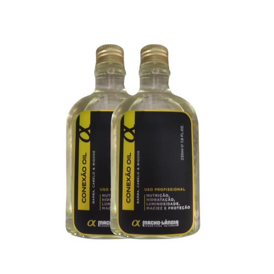 Imagem de Kit 2 Oleo Hidratante Barba Conexão Oil Macholandia 230ml