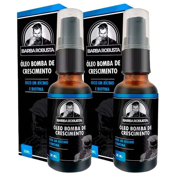 Imagem de Kit 2 Óleo Para Barba Hidrata Modela Fortalece Barba Robusta