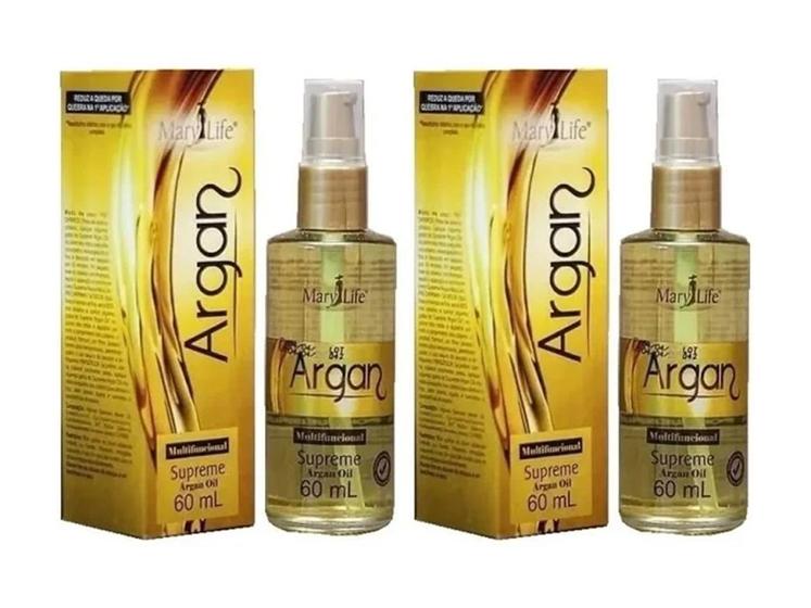 Imagem de Kit 2 Óleos Supreme de Argan Reconstrutor 60ml MaryLife