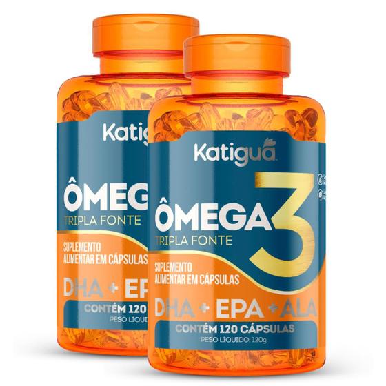 Imagem de Kit 2 Omega 3 Tripla Fonte 1000MG 120CAPS