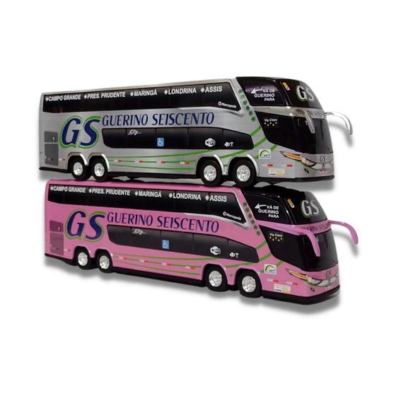 Imagem de Kit 2 Ônibus Guerino Seiscento Gs 1800 Dd G7 30Cm