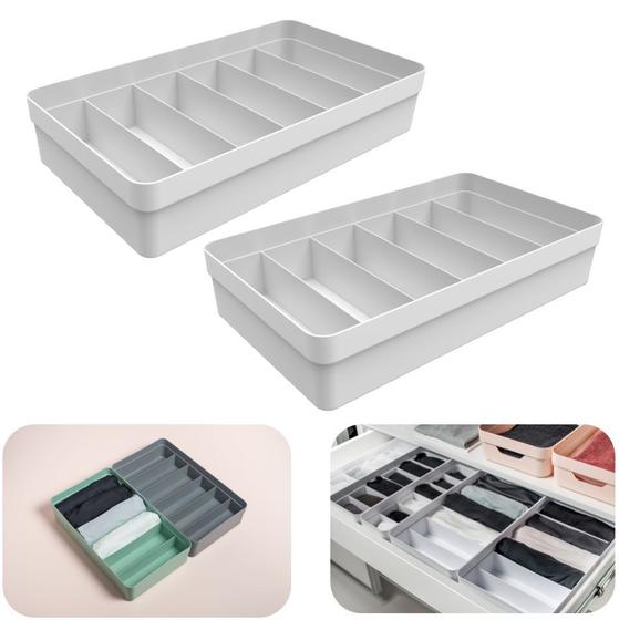 Kit 2 Organizador Gaveta Colmeia Grande Plástico Divisor Roupa Íntima Meias - Ou Menor preço em Kit 2 Organizador Gaveta Colmeia Grande Plástico Divisor Roupa Íntima Meias - Ou